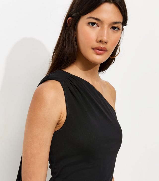 New Look Women's Black Mesh One Shoulder Mini Dress New Look - 3