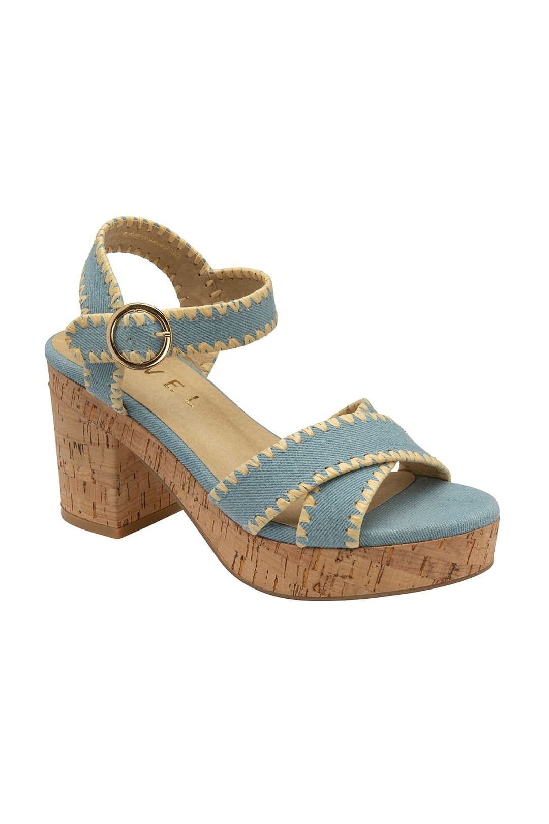 Ravel Ravel Women's Denim 'Ghent' Open-Toe Sandals in Blue