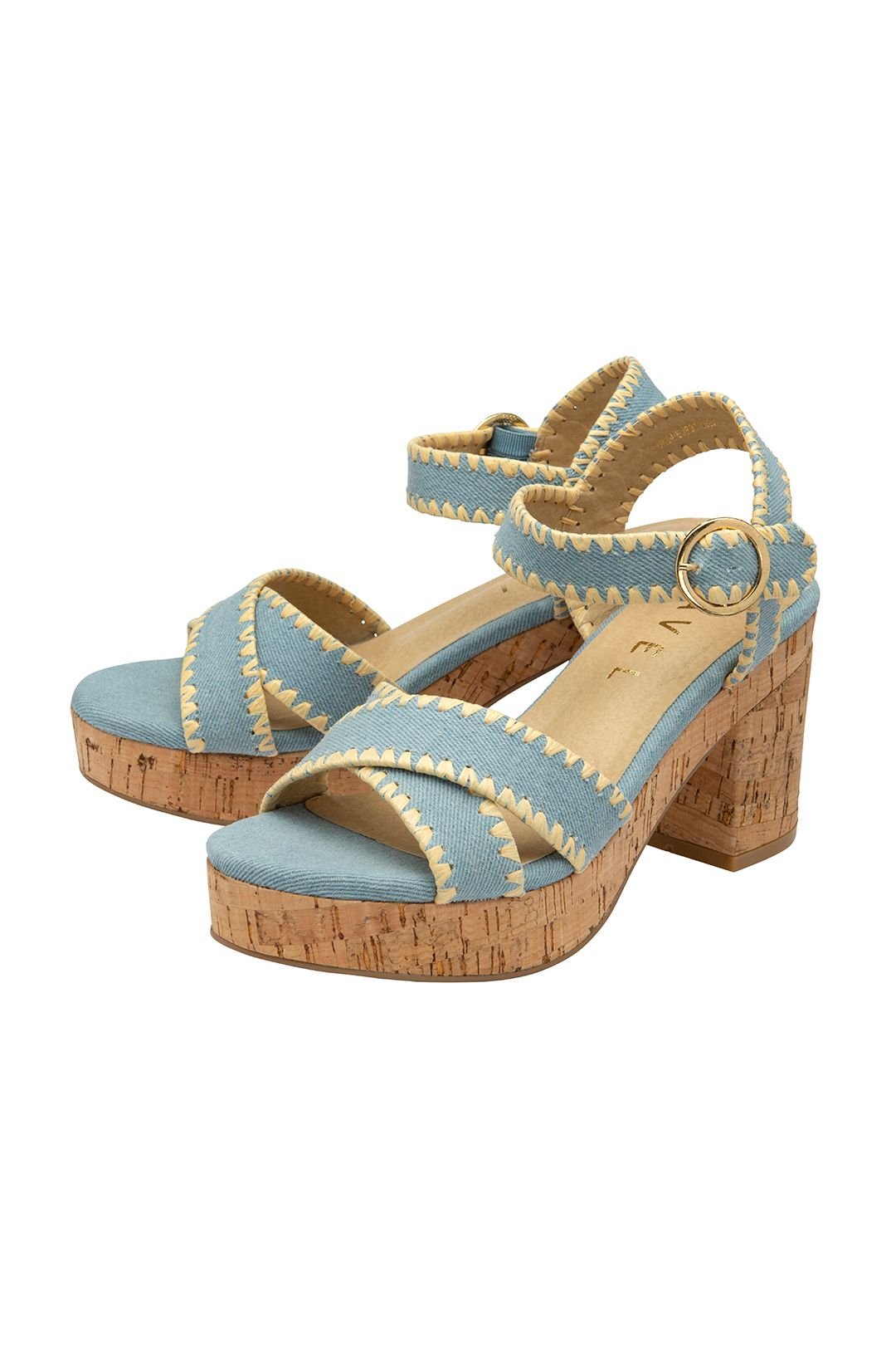 Ravel Ravel Women's Denim 'Ghent' Open-Toe Sandals in Blue - 2