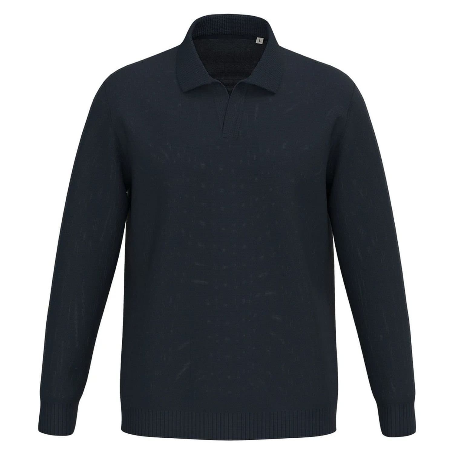 Spasso Spasso Men's Polo Neck Jumper in Navy