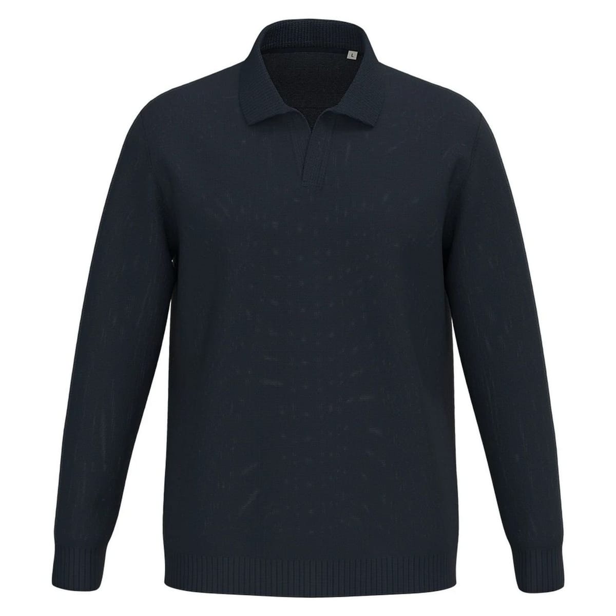 Spasso Spasso Men's Polo Neck Jumper in Navy - 1