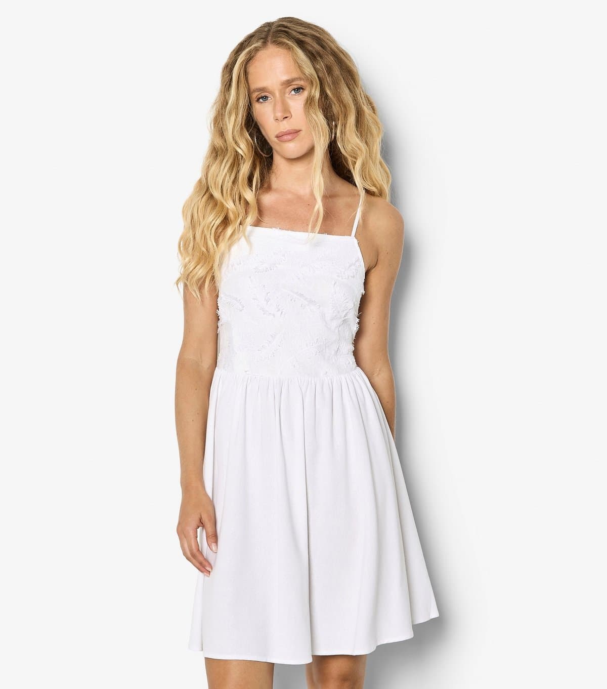Apricot Women's White Cami Feather Dress Apricot New Look
