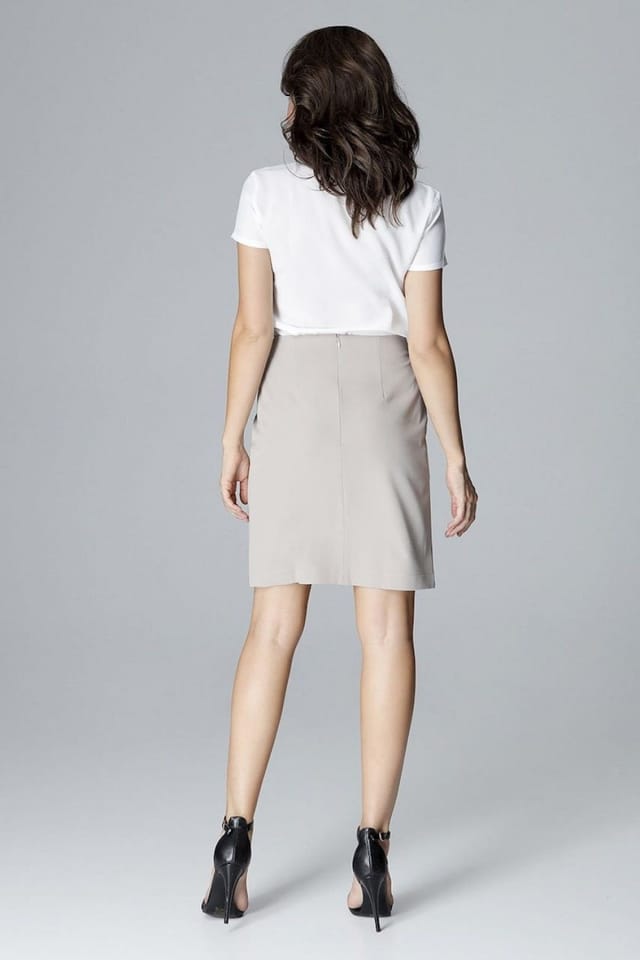 Love Lace Love Lace Women's Elegant Mini Envelope Skirt for Legs in Grey - 3