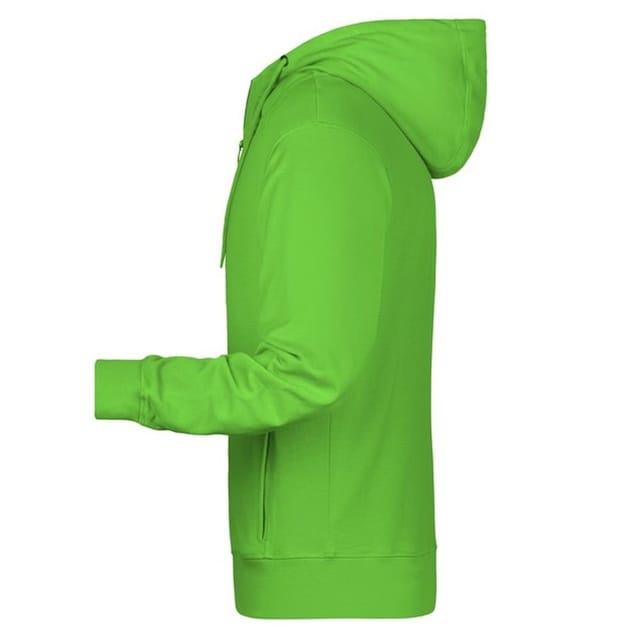 James and Nicholson James and Nicholson Men's Full Zip Hoodie in Green - 3