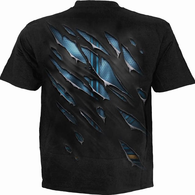 Spiral Spiral Men's SUPERMAN - RIPPED - T-Shirt Black - 2