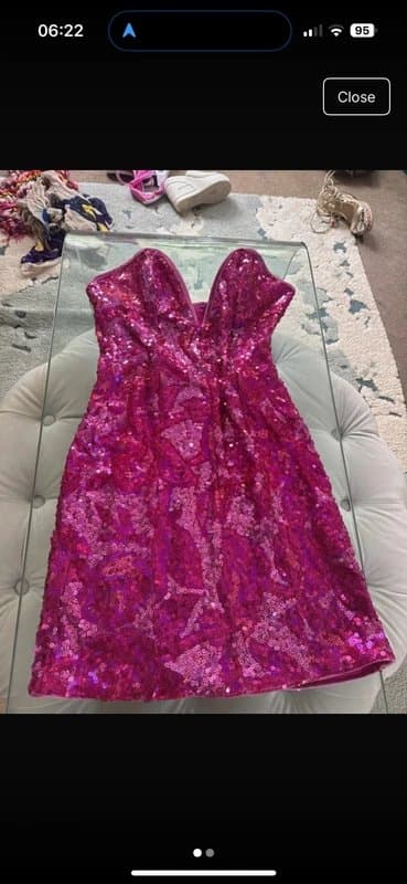 Bershka Pink Sequin Dress