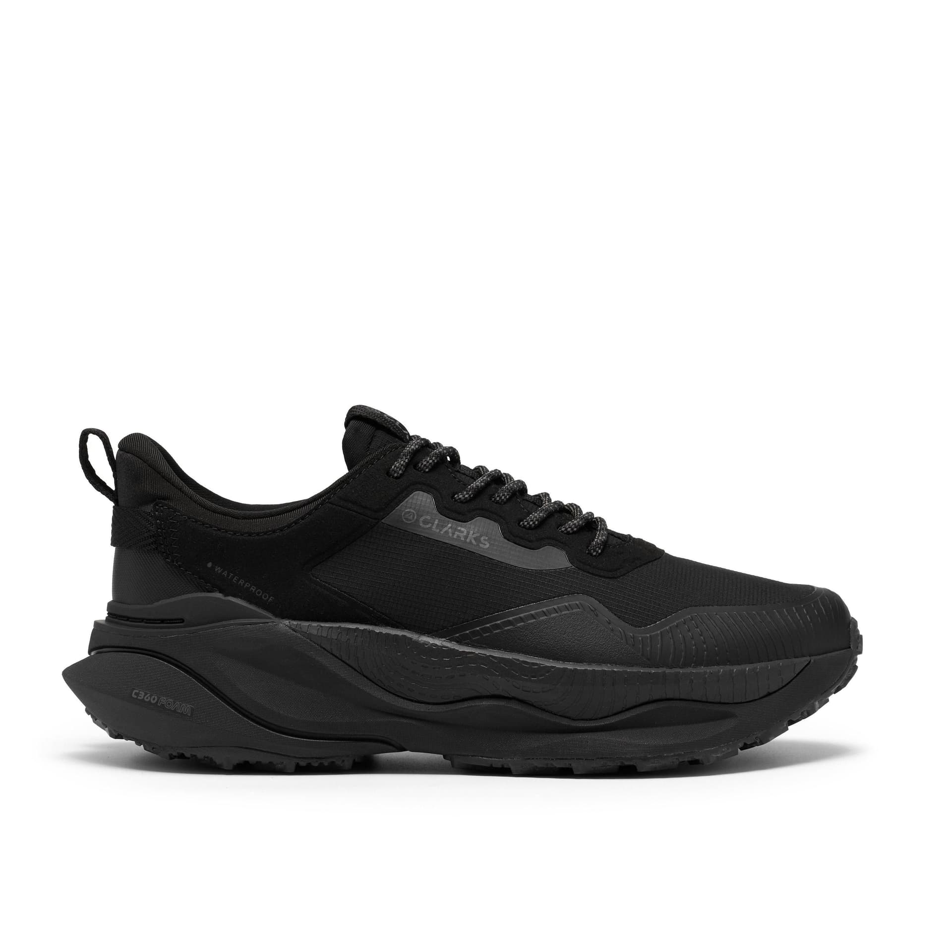Clarks Clarks Men's Pace Trail Go Waterproof Black/Black Trainers