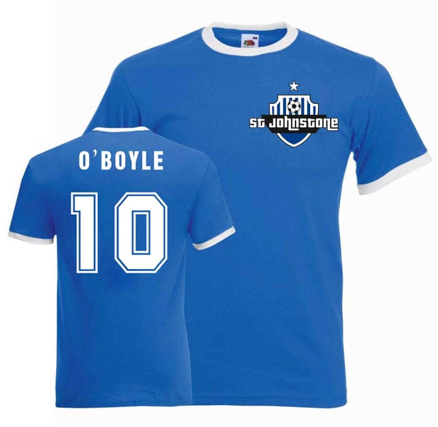 St Johnstone St Johnstone Men's George O'Boyle Ringer Tee in Blue - 2