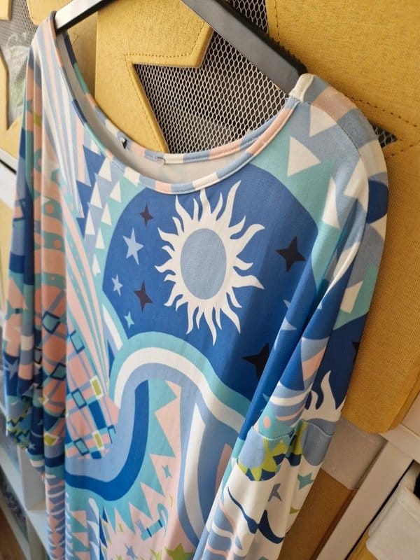 Never Fully Dressed Blue Tropical Print Maxi Dress