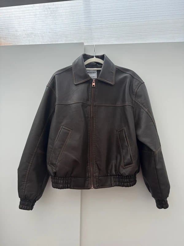 Bershka Bershka Biker Brown Leather jacket
