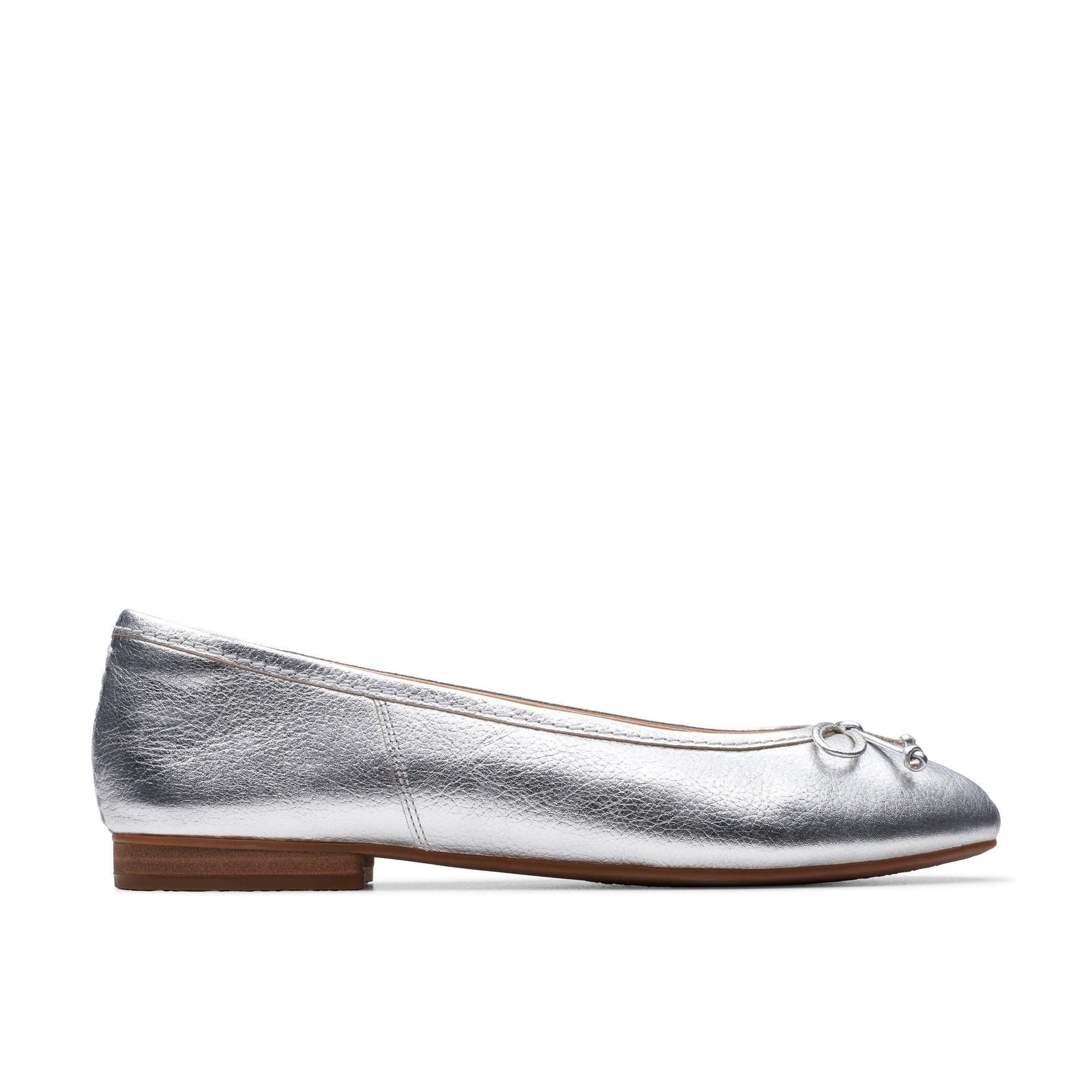 Clarks Clarks Women's Fawna Lily Silver Leather Ballerina