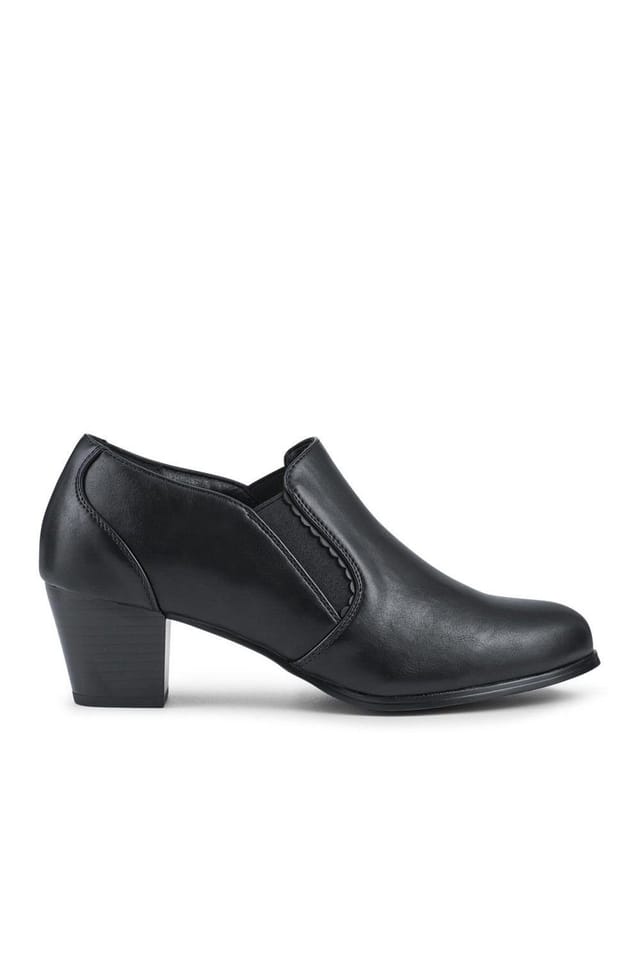 Pavers Pavers Women's Smart Elasticated-Fit Heeled Shoes in Black - 2