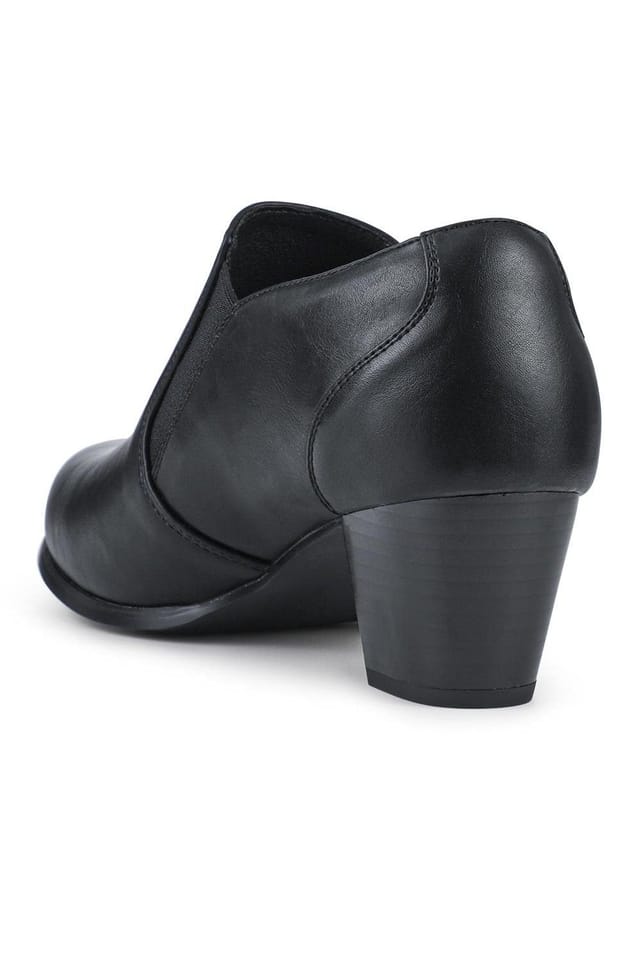 Pavers Pavers Women's Smart Elasticated-Fit Heeled Shoes in Black - 3