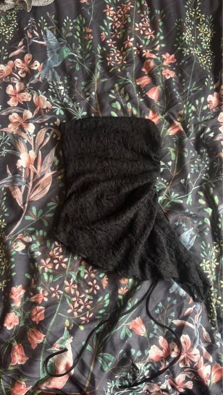 Bershka bershka ruched lace bandeu top