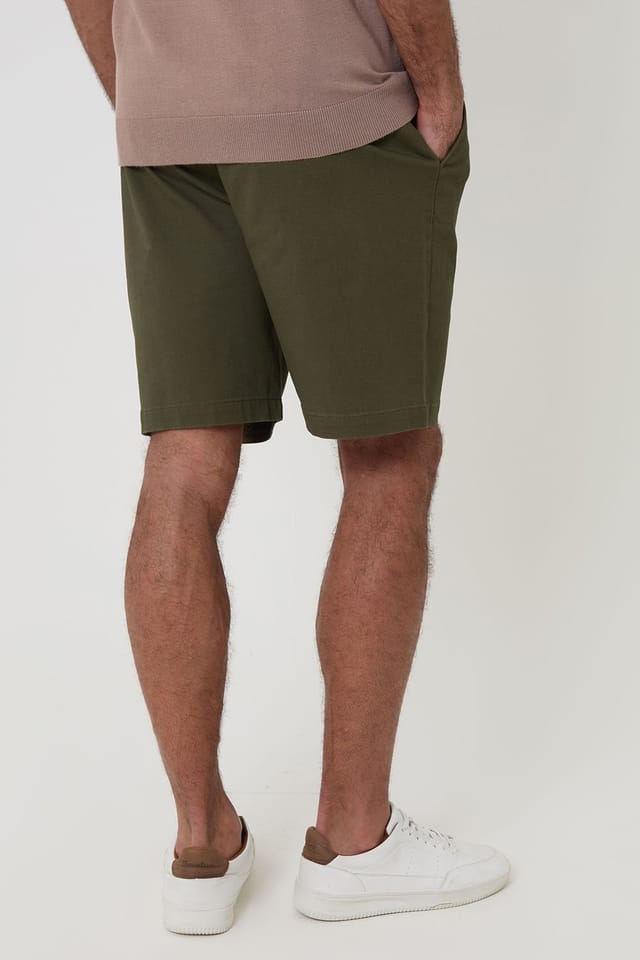 Threadbare Threadbare Men's Cotton 3 Pocket Stretch Chino Shorts in Khaki - 2