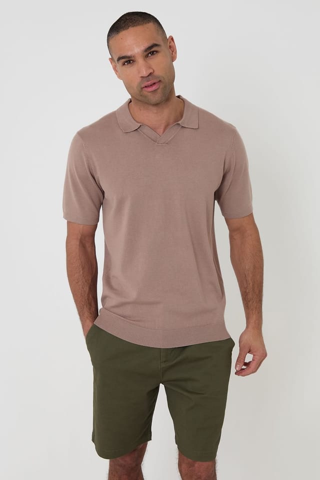 Threadbare Threadbare Men's Cotton 3 Pocket Stretch Chino Shorts in Khaki - 3