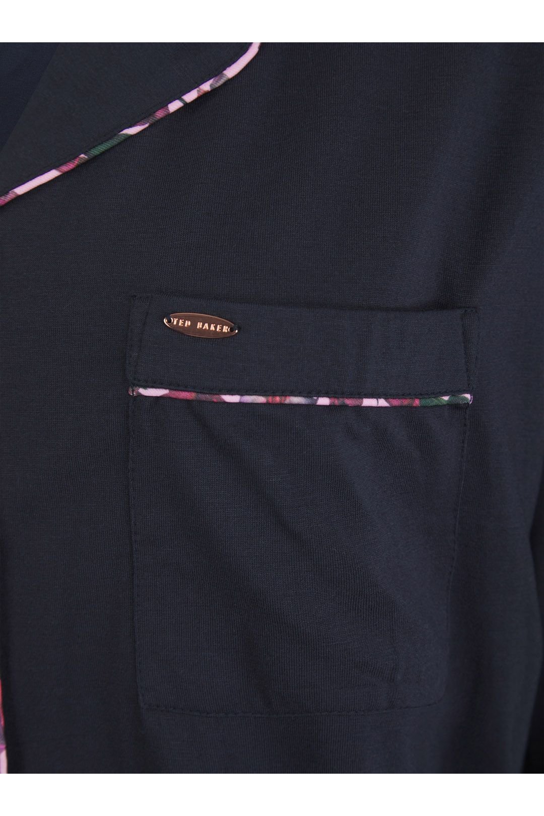 Ted Baker Ted Baker Women's Pandora Long Pyjama Set With Contrast Print Piping After Midnight in Navy - 3