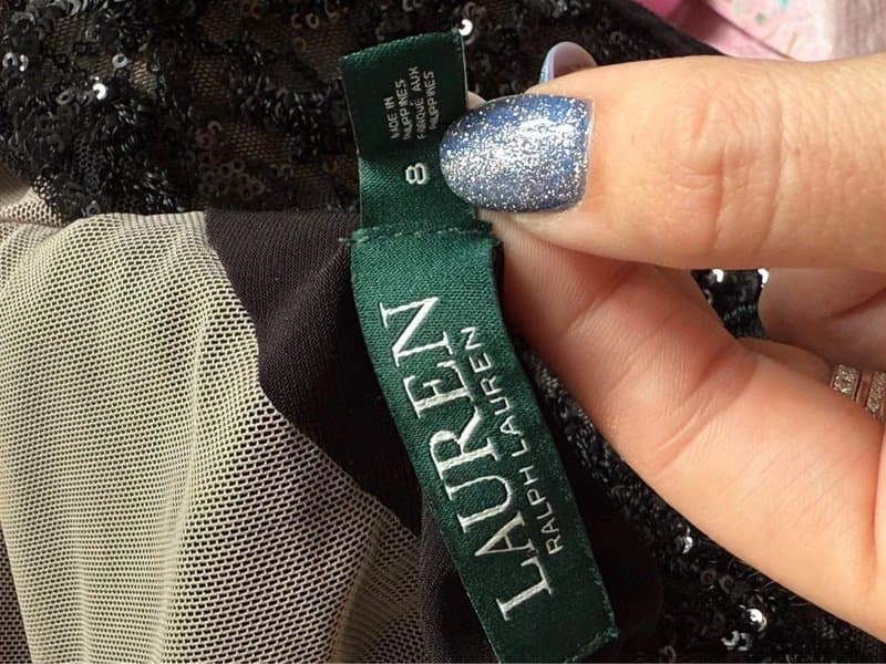 Ralph Lauren Ladies Ralph Lauren Black Smart Dress with Sequin Detail Size UK 10 Worn Once RRP £159