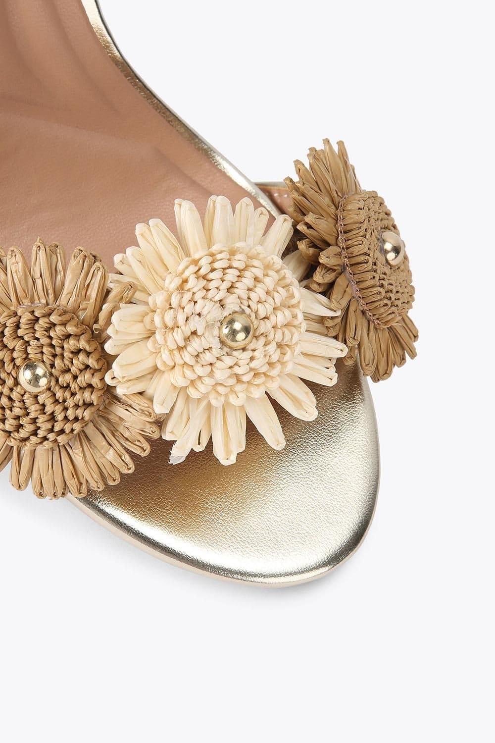 Carvela Carvela Women's 'Sorrento Flower Block' Heels in Gold - 4