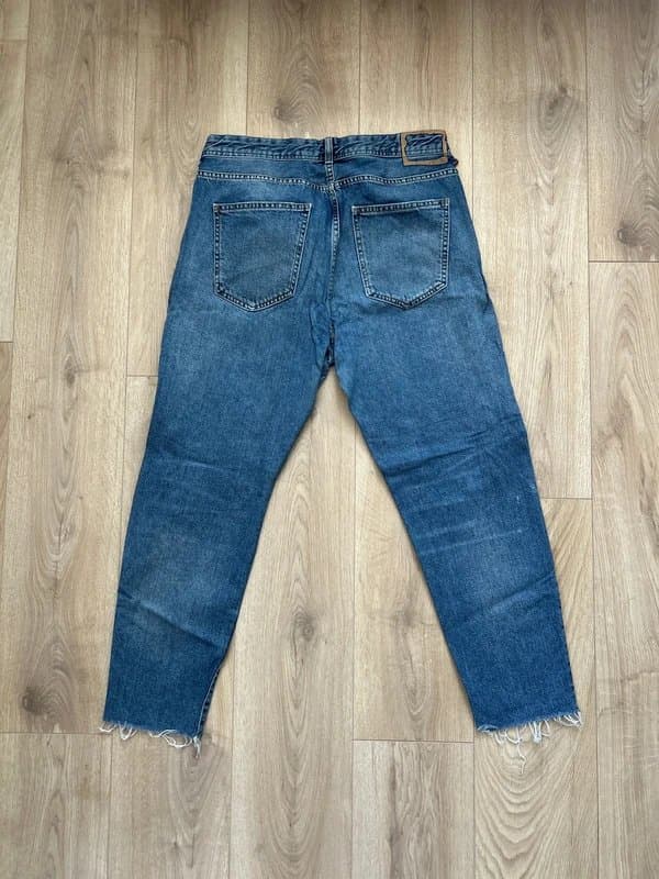 Bershka Ripped Blue Jeans - UK W32
