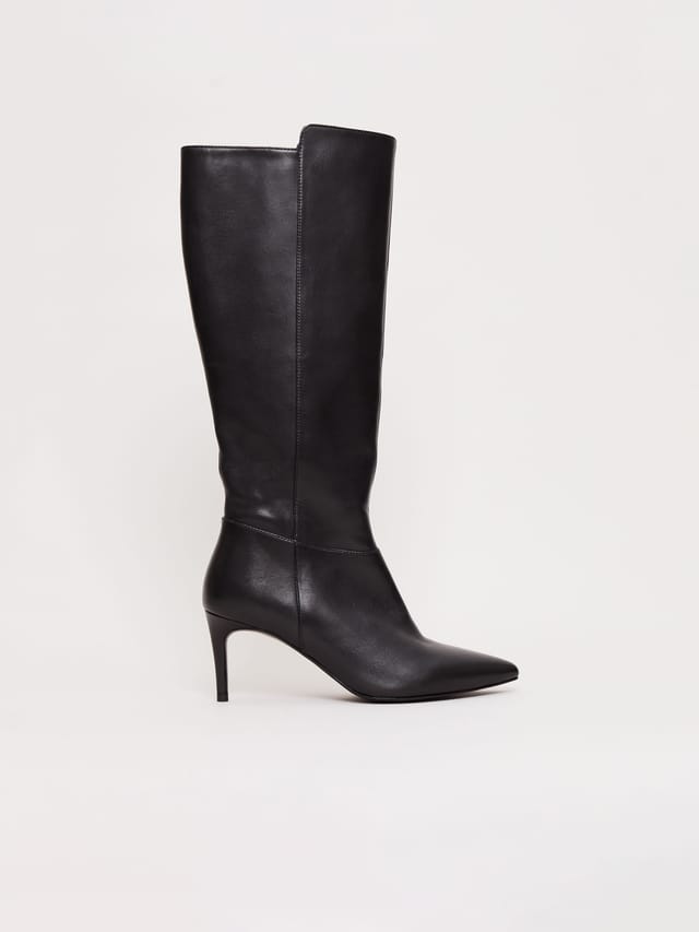 Phase Eight Phase Eight Women's Leather Heeled Boots in Black - 2