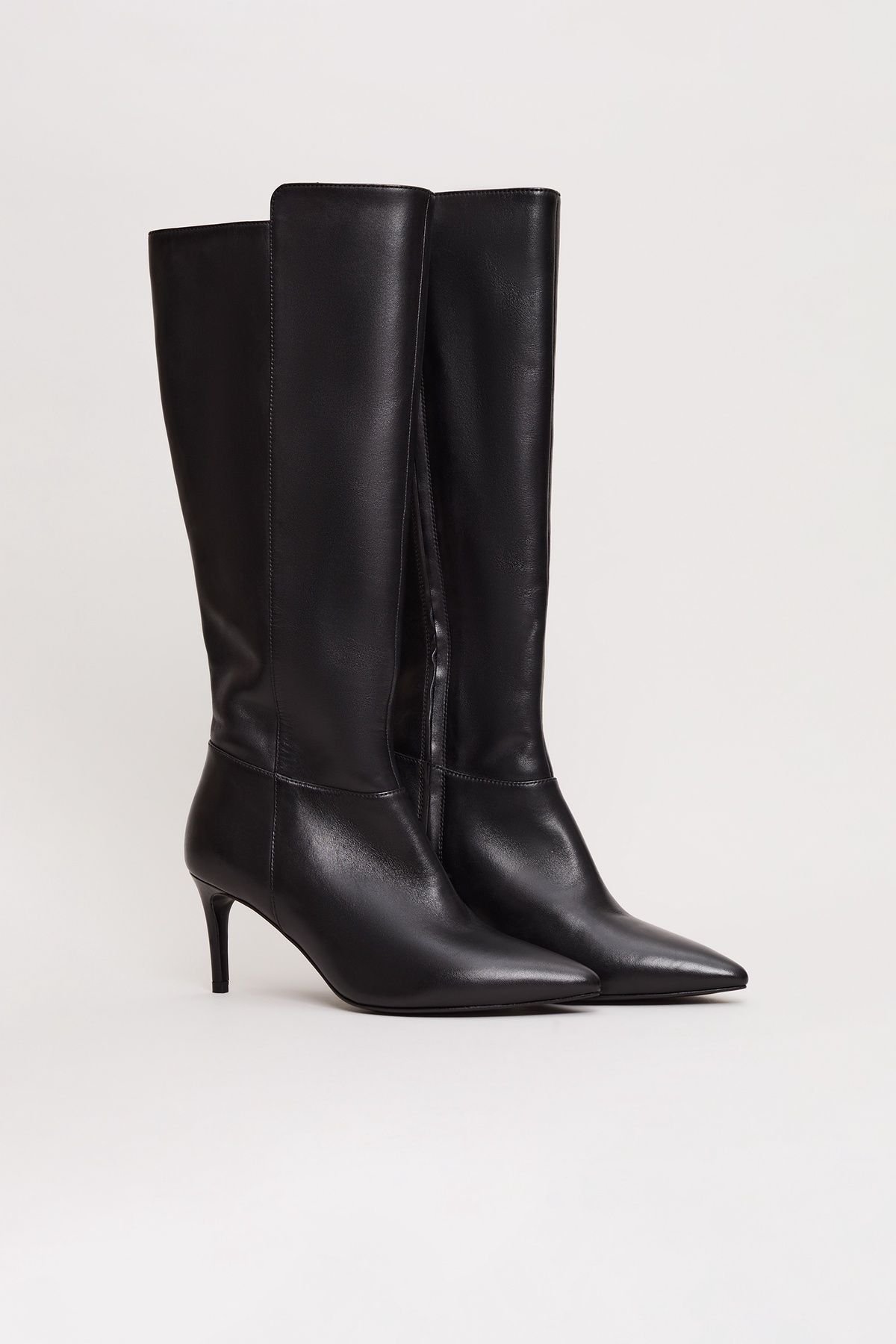 Phase Eight Phase Eight Women's Leather Heeled Boots in Black - 4