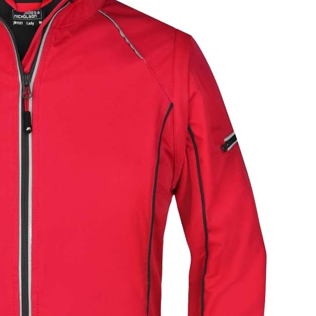 James and Nicholson James and Nicholson Women's Zip-Off Soft Shell Jacket in Red - 2