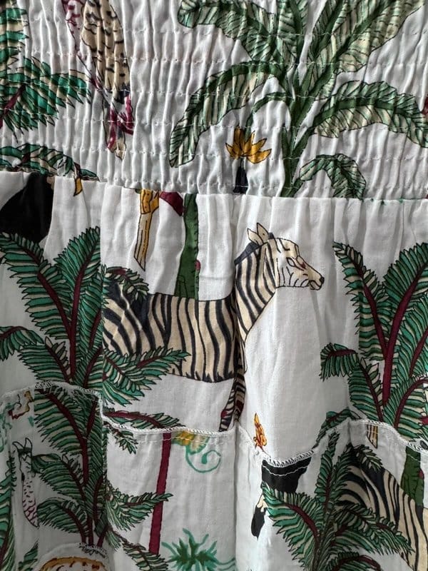 Wolf & Badger BNWT Wolf & Badger designed by Yumi White Cotton Animal Print Tiered Maxi Skirt Size L / 14-16 - 1