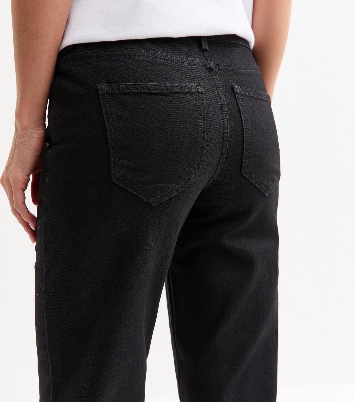 New Look Women's Maternity Washed Black Denim Mom Jeans New Look - 4