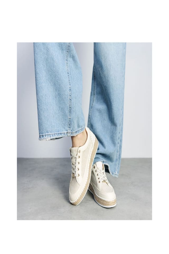 Moda In Pelle Moda In Pelle Women's Corie' Porvair Trainers in Off-White - 2