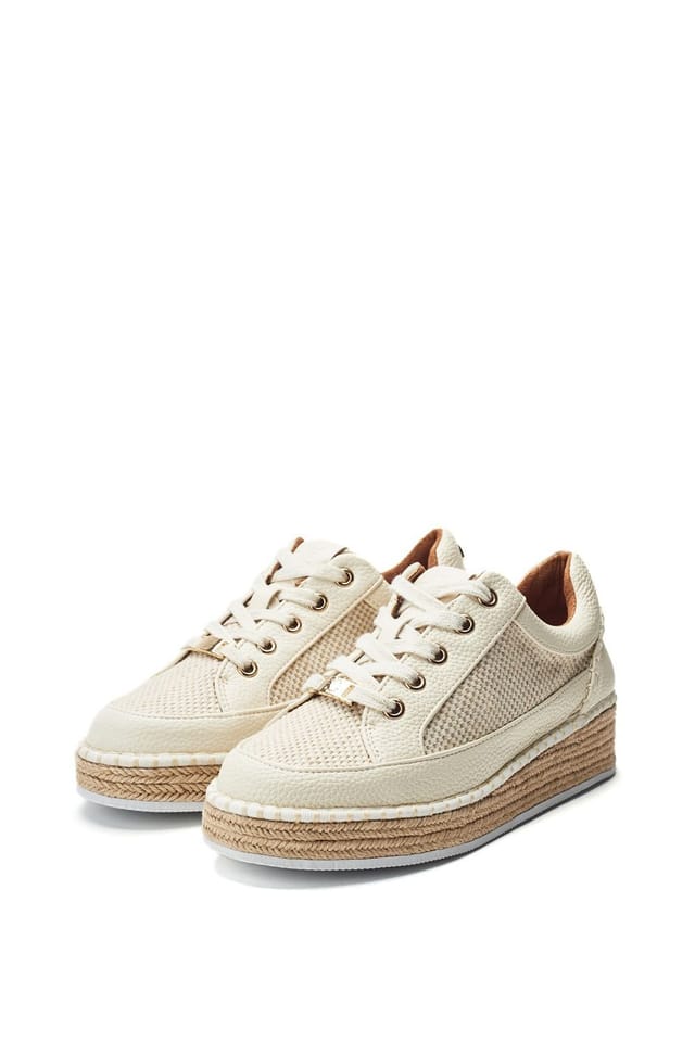 Moda In Pelle Moda In Pelle Women's Corie' Porvair Trainers in Off-White - 3
