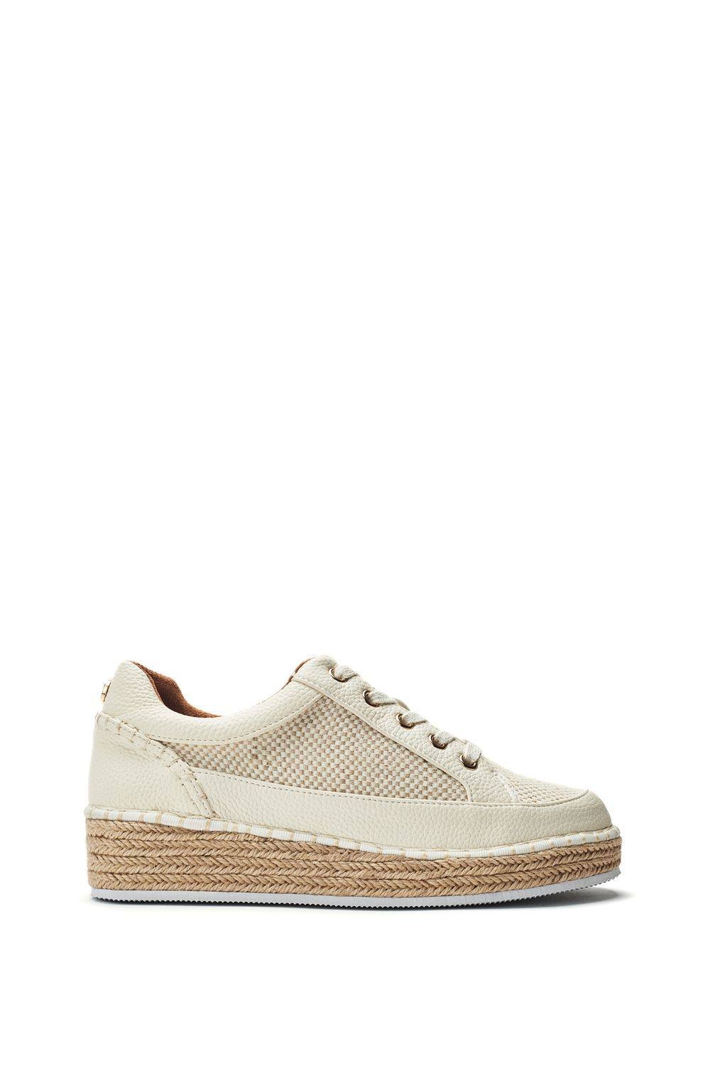 Moda In Pelle Moda In Pelle Women's Corie' Porvair Trainers in Off-White - 4
