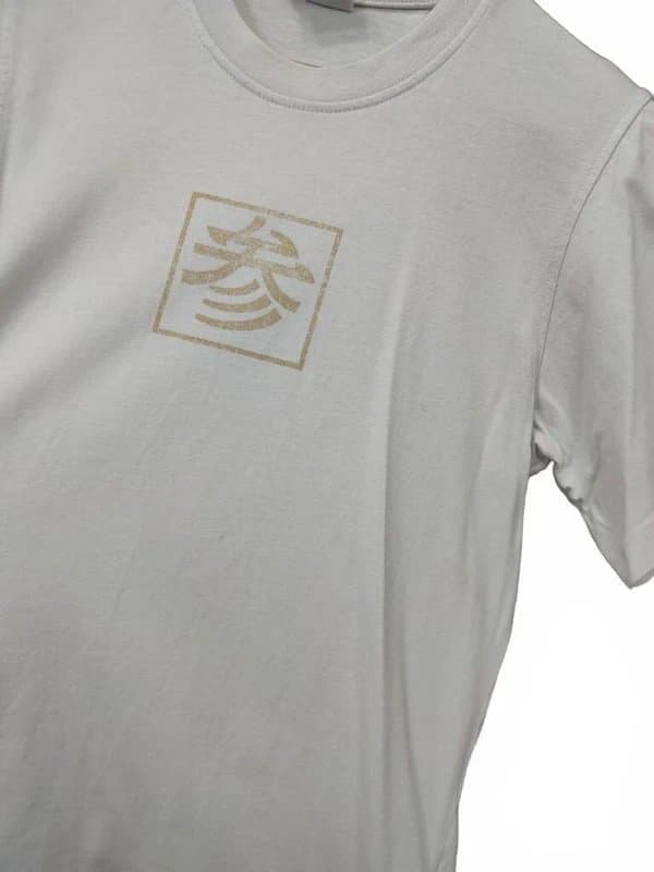 adidas Adidas Cream Off-White Kanji Graphic T-Shirt Size Small 2004 Vintage