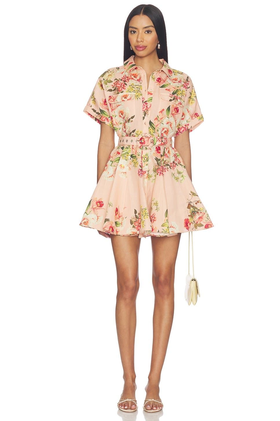 revolve Short Dress With Buckle Belt