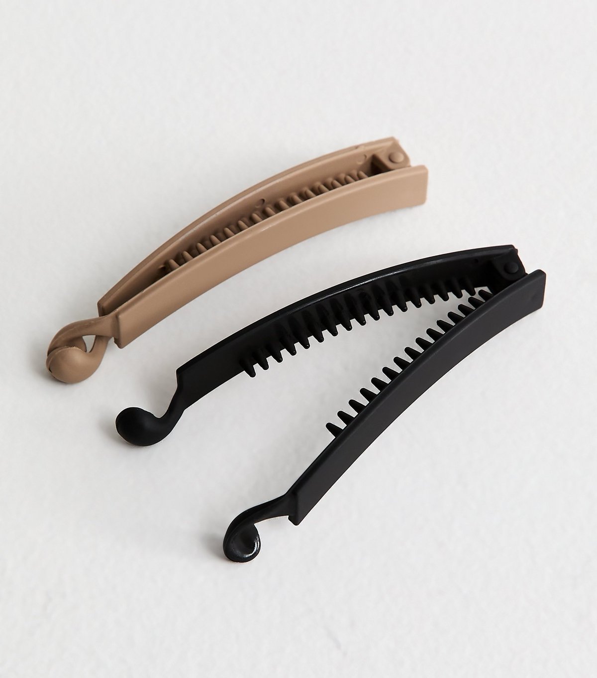 New Look Pack Of 2 Neutral Matte Banana Hair Clips New Look - 3