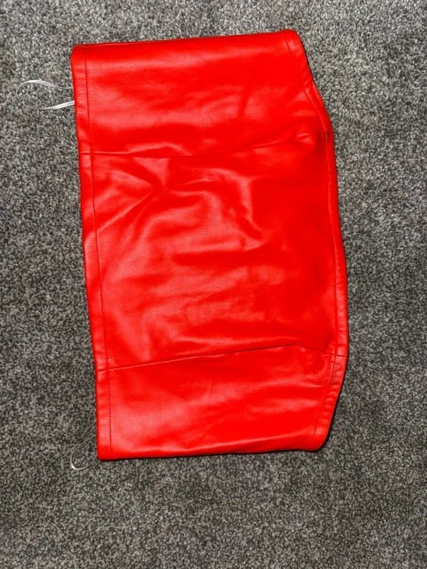 ASOS Leather bandeau crop top