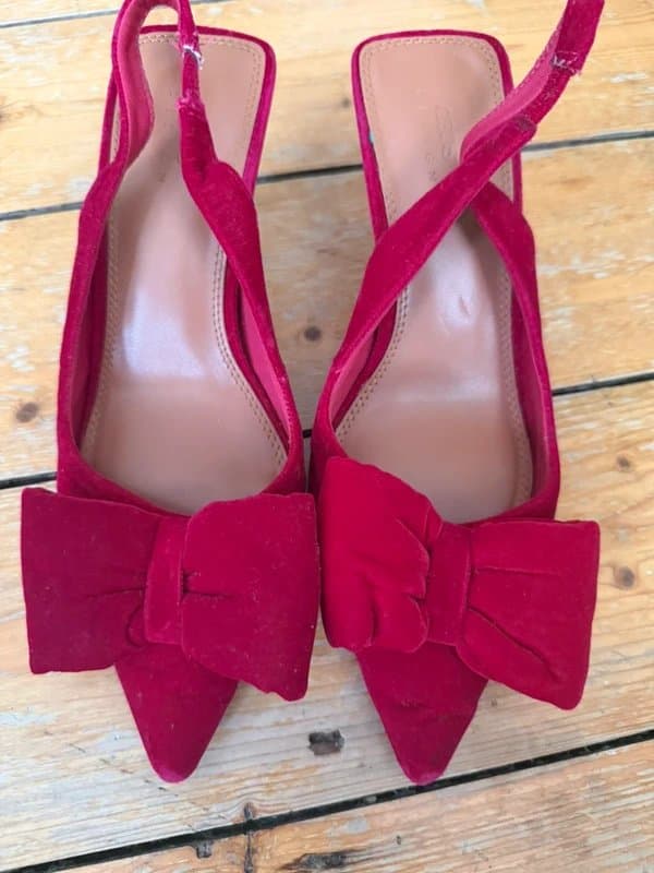 ASOS ASOS Pink Velvet Bow Heels