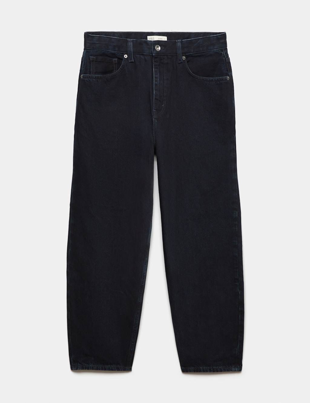 M&S Authentic Barrel Fit Rigid Jeans Blue/Black