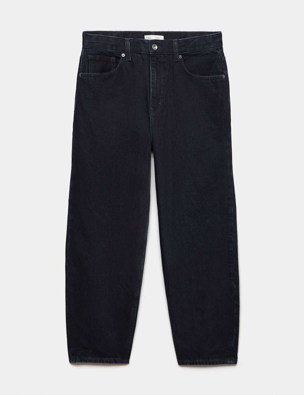 Marks & Spencer M&S Authentic Barrel Fit Rigid Jeans Blue/Black
