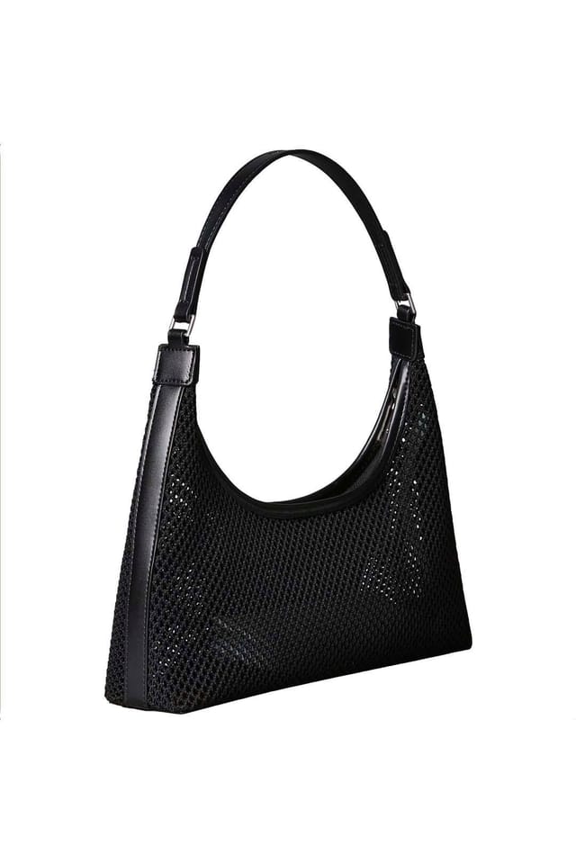 Calvin Klein Calvin Klein Women's Emblem Mesh Shoulder Bag Black - 2
