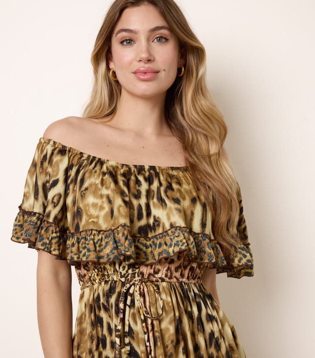 Blue Vanilla Women's Brown Off The Shoulder Maxi Dress Blue Vanilla New Look - 2