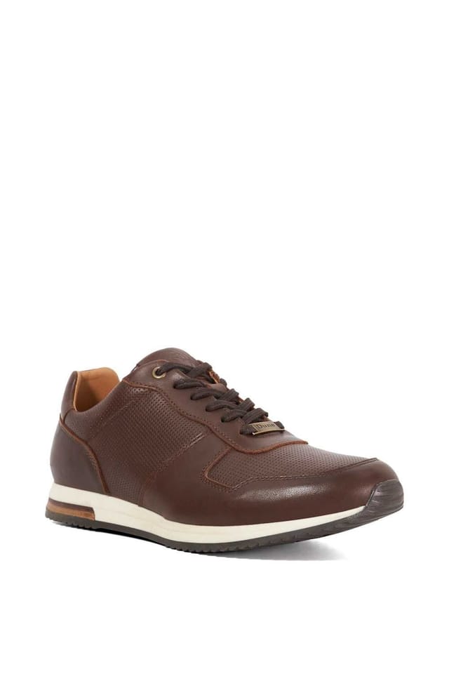 Dune London Dune London Men's 'Trilogy' Leather Trainers in Brown - 2