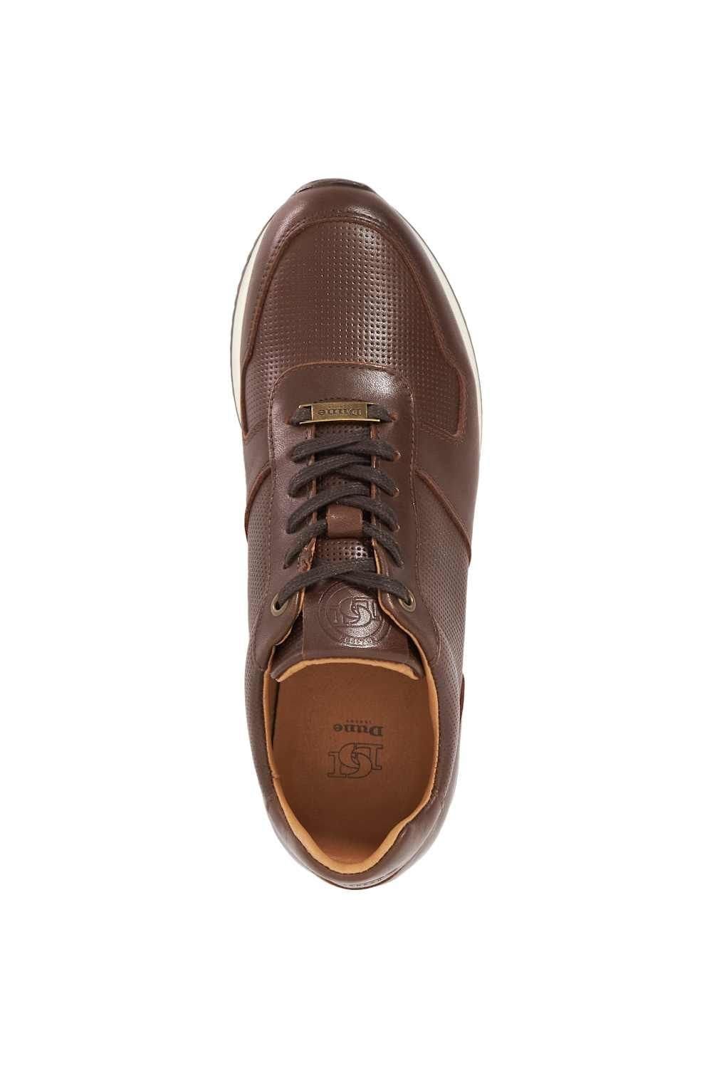 Dune London Dune London Men's 'Trilogy' Leather Trainers in Brown - 4