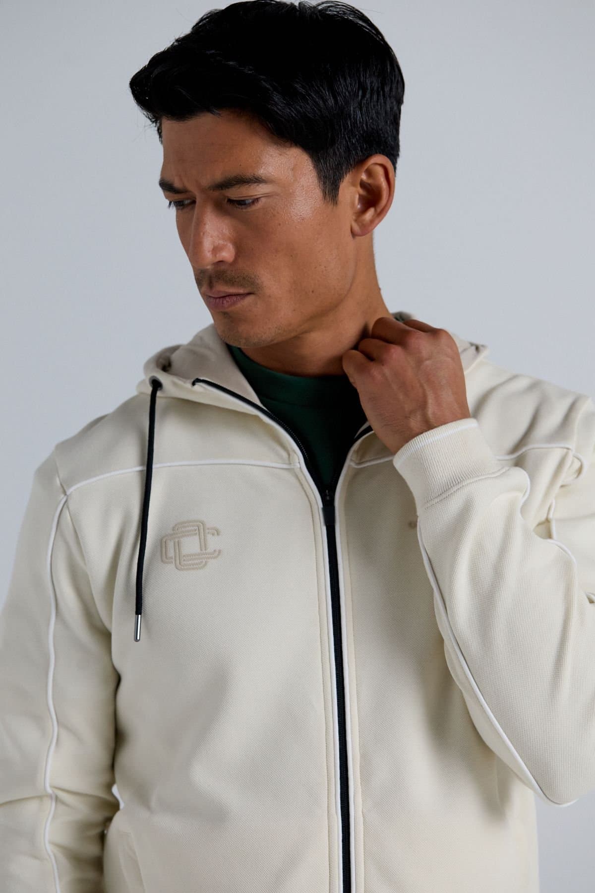 Original Creator Original Creator Men's Emblem Zip Hoodie - Off-White