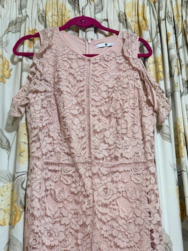 Very V by Very Blush Pink Lace Pencil Dress – Size 16 – Brand New 💕