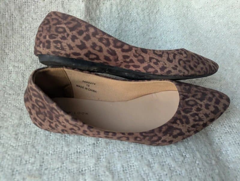 New Look New look balerina pointy flat shoes leopard print