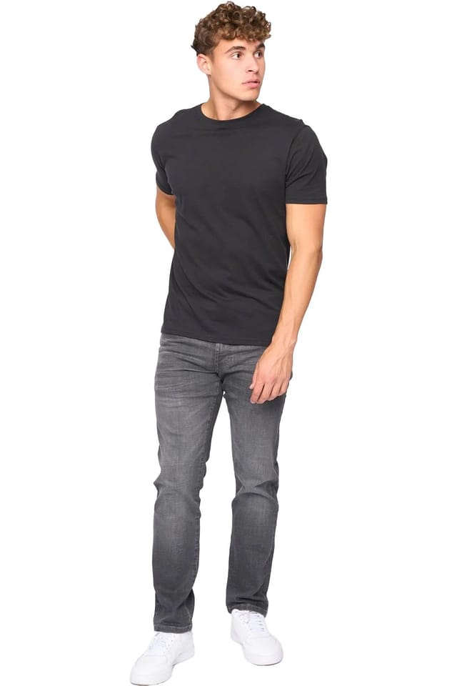 Bewley&Ritch Bewley&Ritch Men's Newbury Straight Washed Jeans in Grey - 3