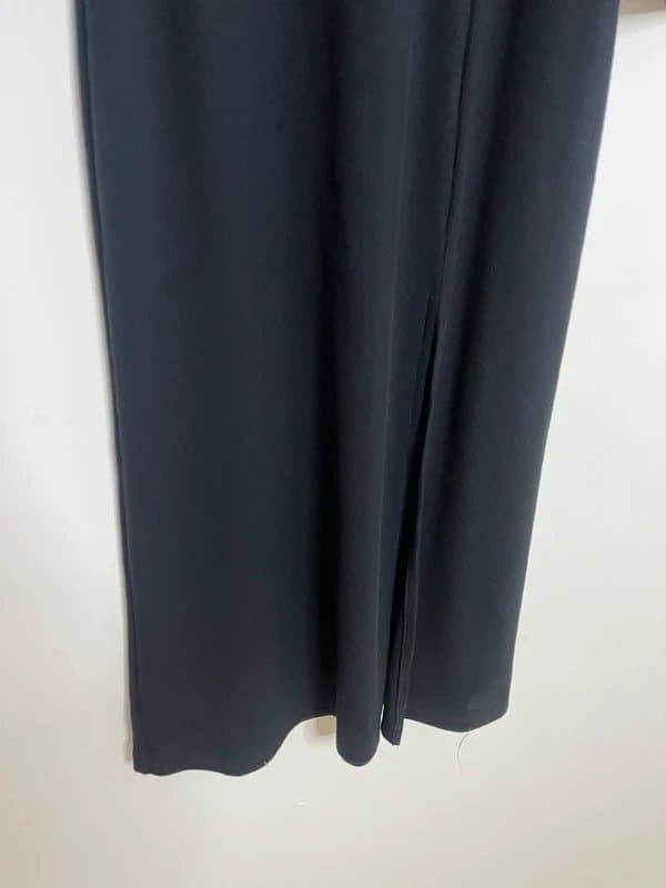 ASOS ASOS Black Ribbed Maxi Dress with slit  Size 6