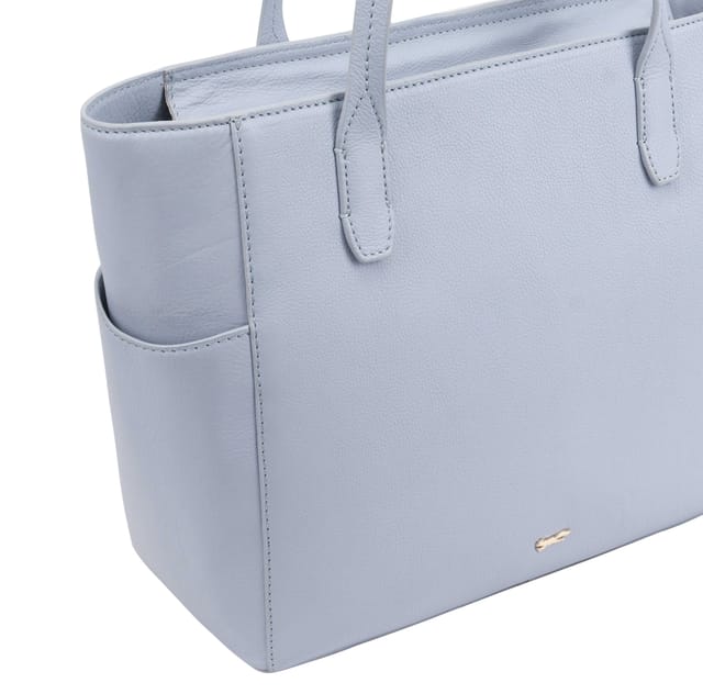 Paul Costelloe Paul Costelloe Women's Lucinda Leather Shoulder Bag in Pale Blue - 3
