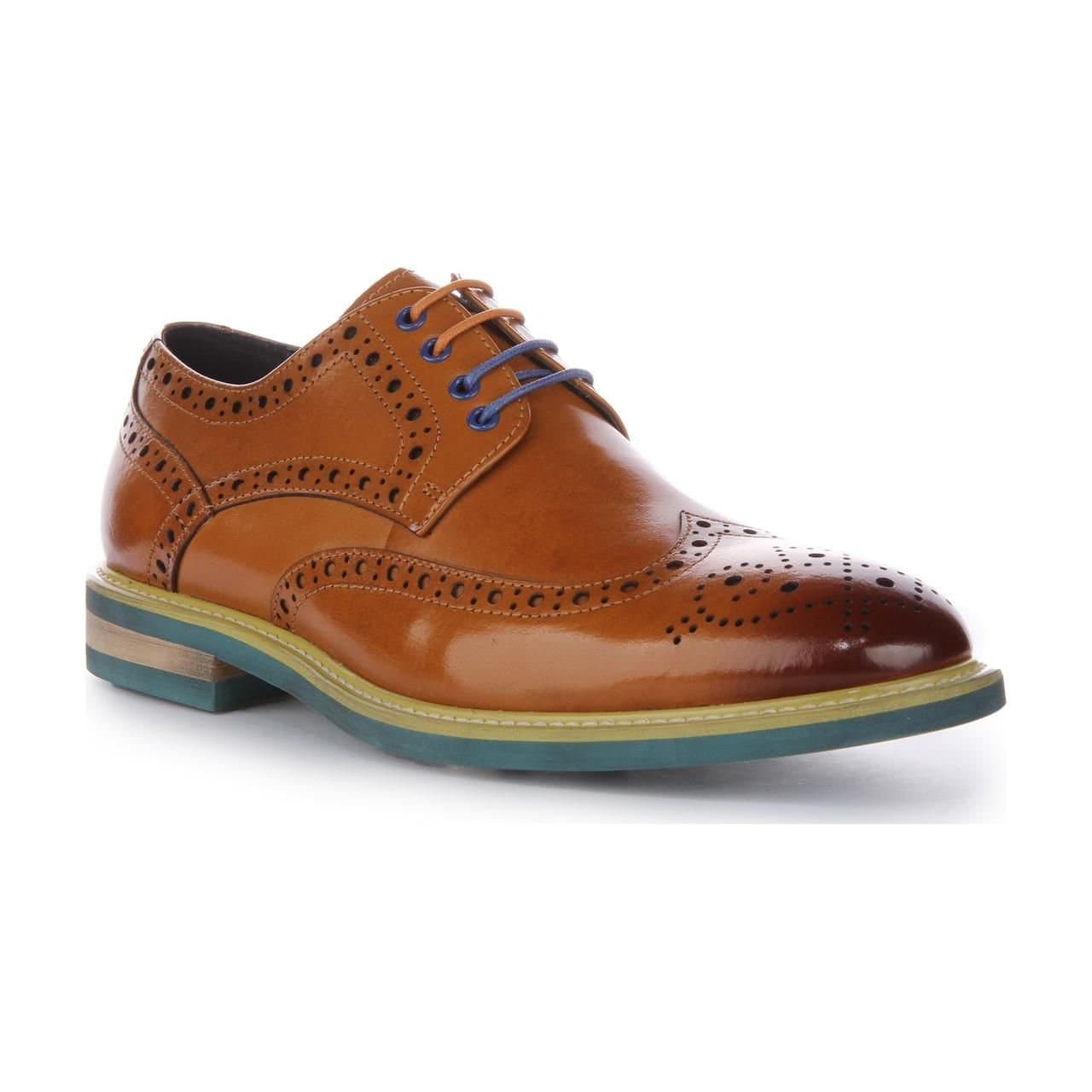JUSTINREESS ENGLAND Justinreess England Men's Brown Leather Brogue Shoes